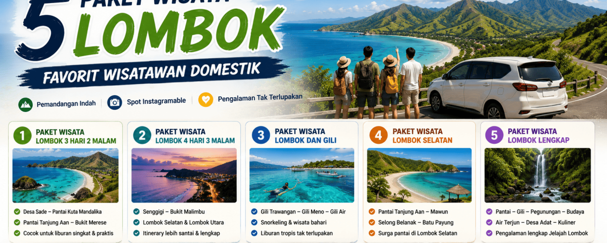 5 Paket Wisata Lombok Favorit Wisatawan Domestik